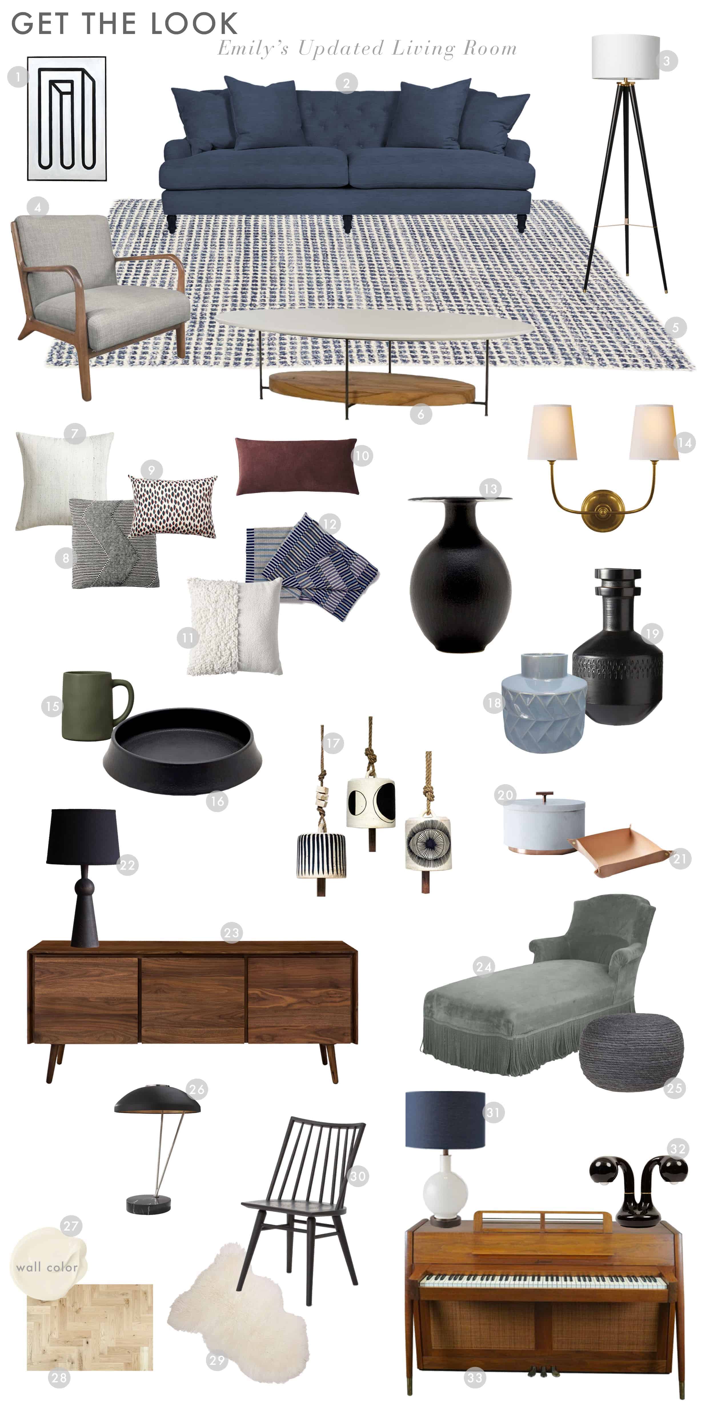 Emily Henderson Emilys House Modern English Tudor Living Room Reveal Get The Look Updated Look1