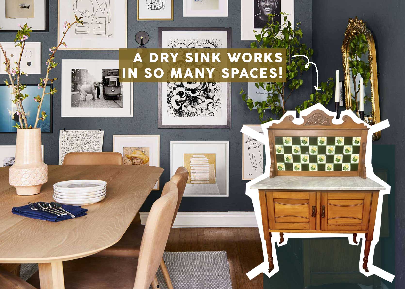 Secondhand Scores: An Antique Dry Sink Is The Useful (& Affordable) Furniture Piece You’re Overlooking